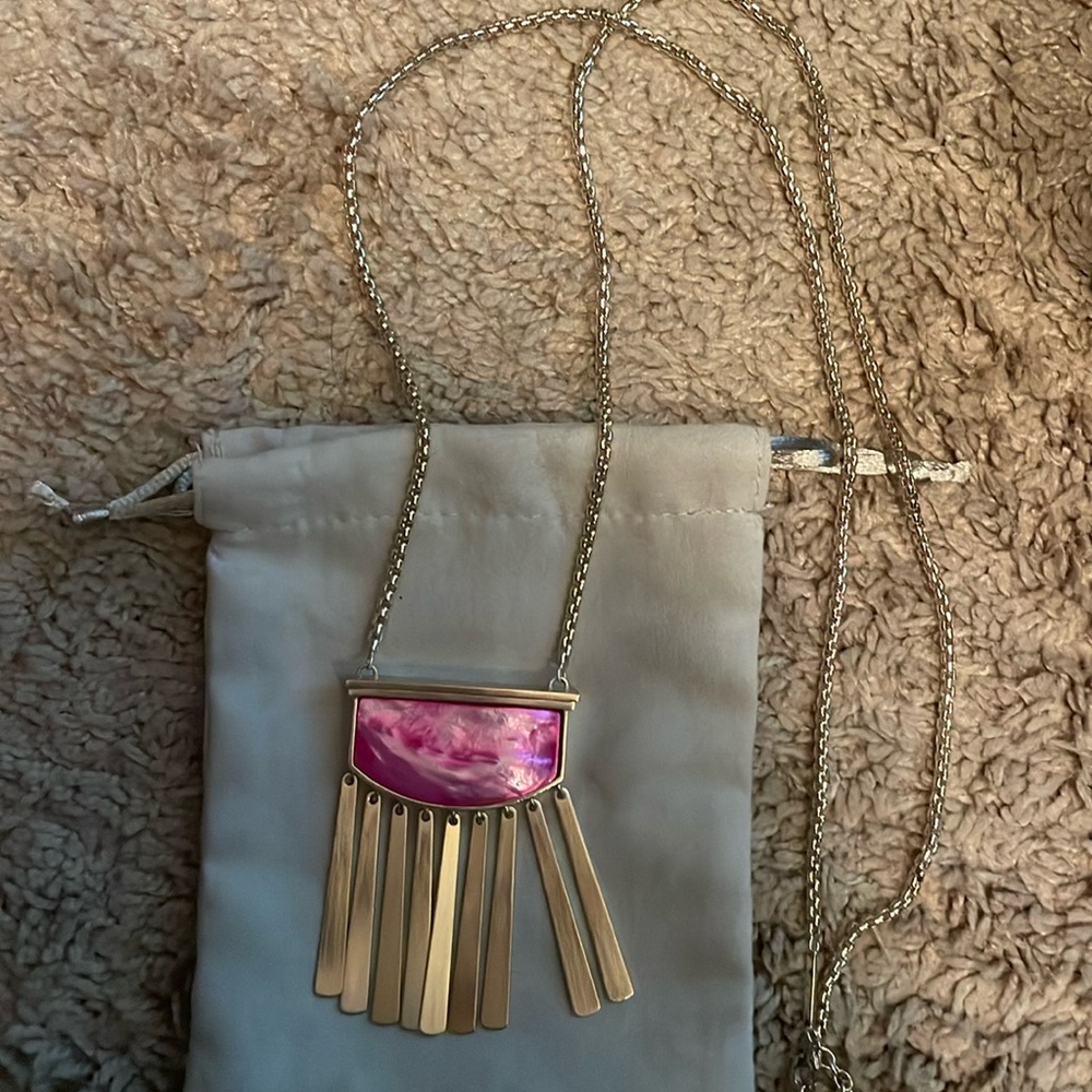 Kendra Scott Ellen Gold/Pink Necklace